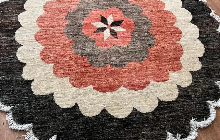 Small Afghan Circle 142x140cm. 525 4, Afghan rugs